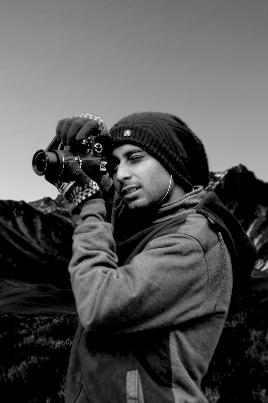 Portrait of a male photojournalist